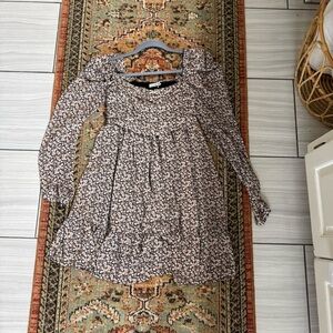 Floral square neck dress